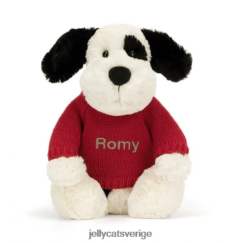 Jellycat leksak blyg svart & kräm valp svart och vit 4206LT171