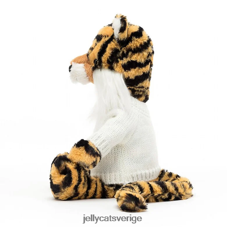 Jellycat leksak blyg tiger med personlig gräddtröja flerfärgad 4206LT327