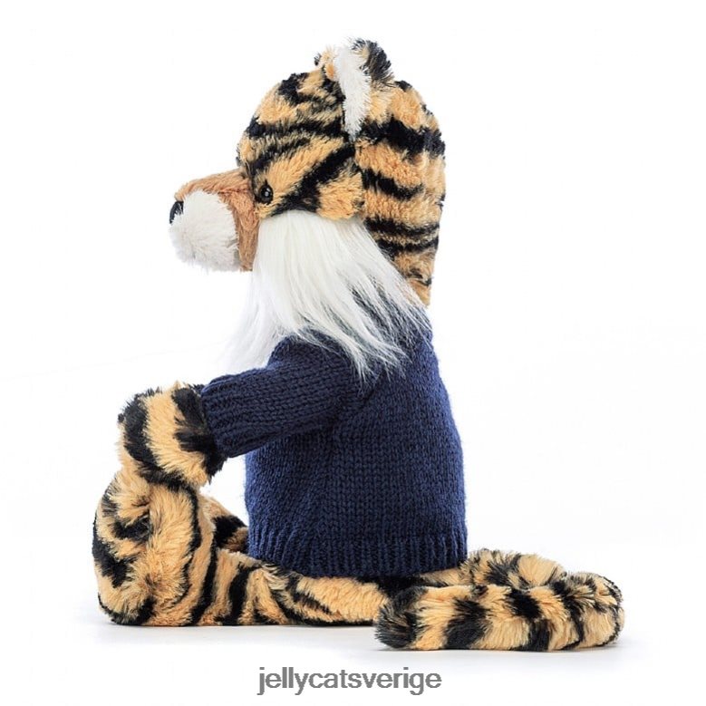 Jellycat leksak blyg tiger med personlig marin tröja i flera färger 4206LT269