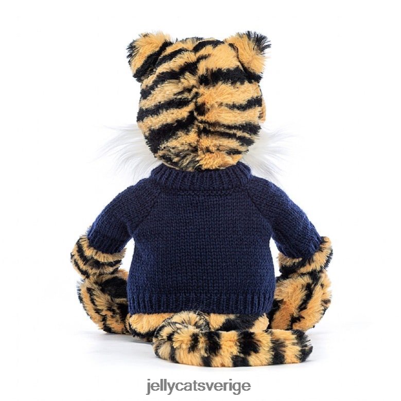 Jellycat leksak blyg tiger med personlig marin tröja i flera färger 4206LT269