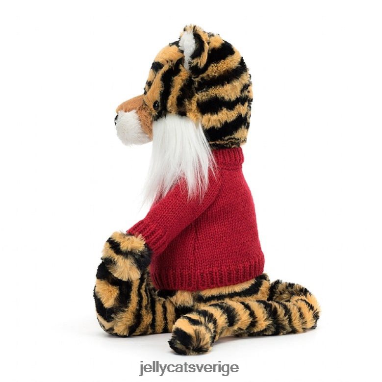Jellycat leksak blyg tiger med personlig röd tröja i flera färger 4206LT313