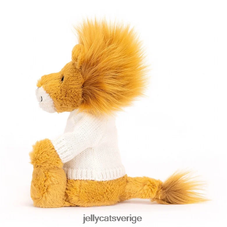 Jellycat leksak blygt lejon med personlig gräddtröja gul 4206LT539