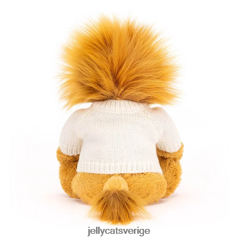 Jellycat leksak blygt lejon med personlig gräddtröja gul 4206LT539