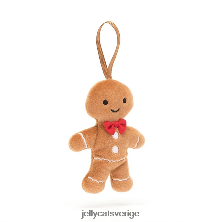 Jellycat leksak festlig dårskap pepparkaka fred beige 4206LT671