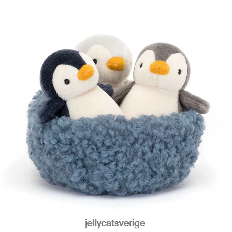 Jellycat leksak häckande pingviner flerfärgade 4206LT644