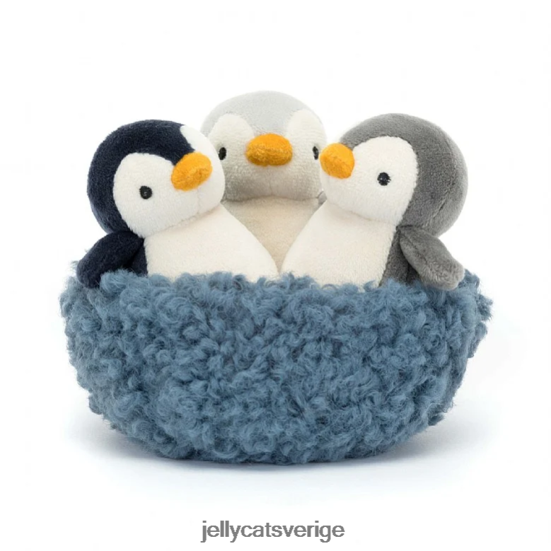 Jellycat leksak häckande pingviner flerfärgade 4206LT644