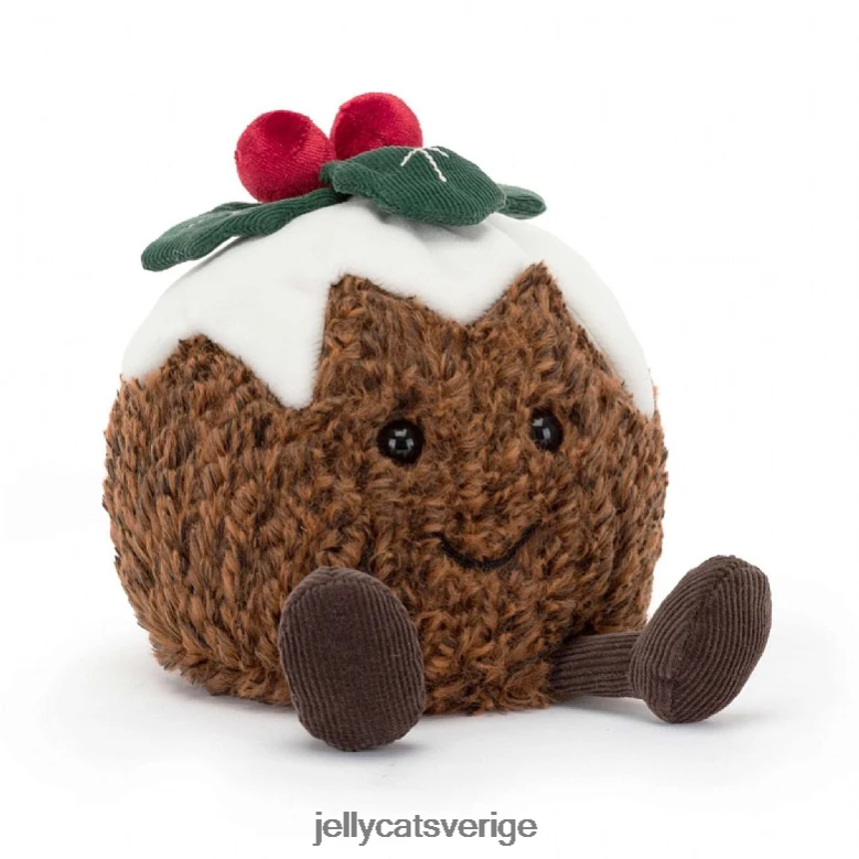 Jellycat leksak underhållande julpudding brun 4206LT74