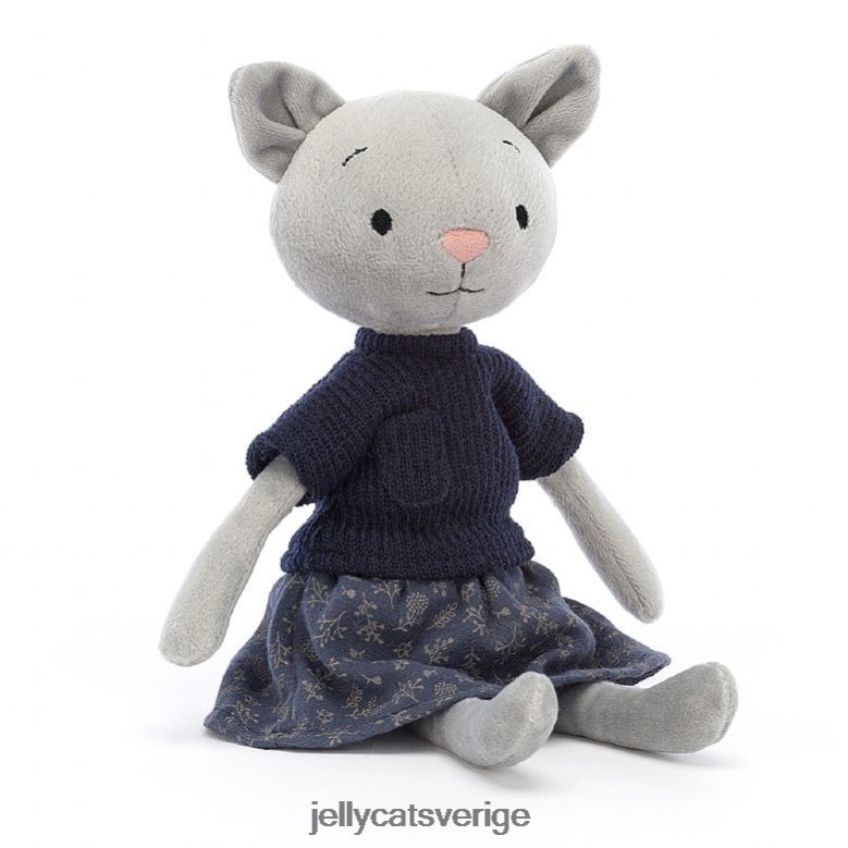 Jellycat leksak kokett söt katt grå 4206LT584