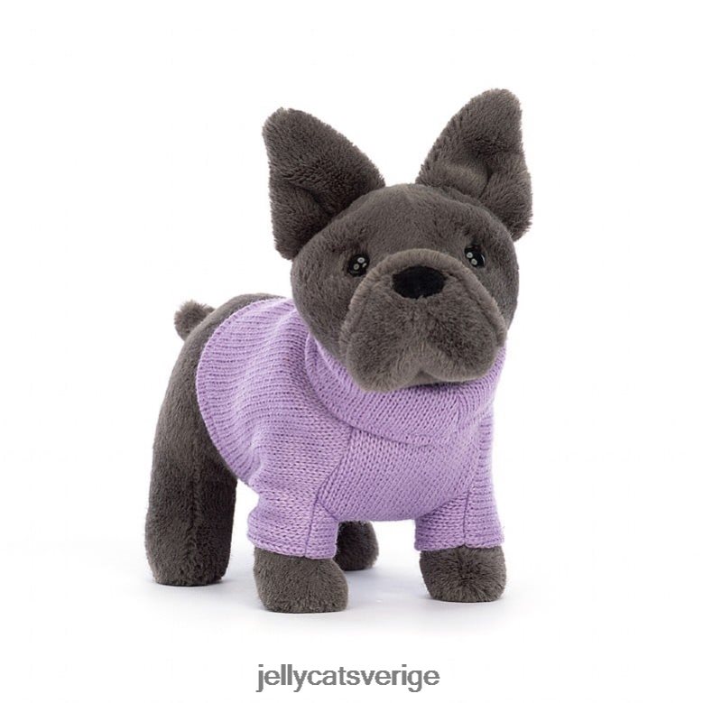 Jellycat leksak tröja fransk bulldog lila bläck 4206LT540