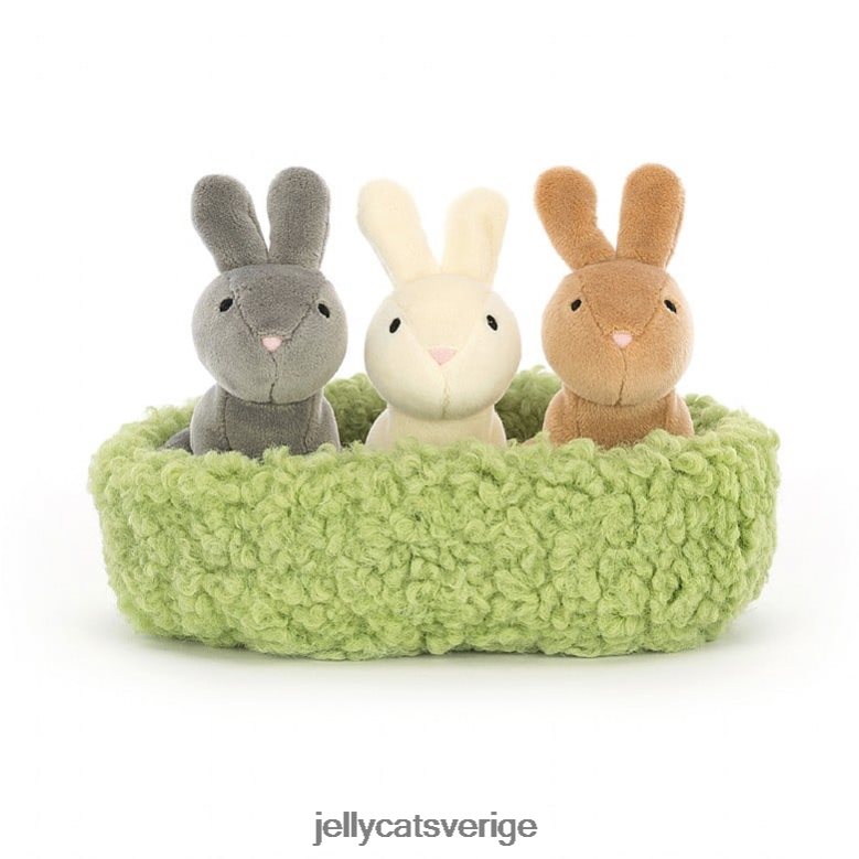 Jellycat leksak häckande kaniner flerfärgade 4206LT643