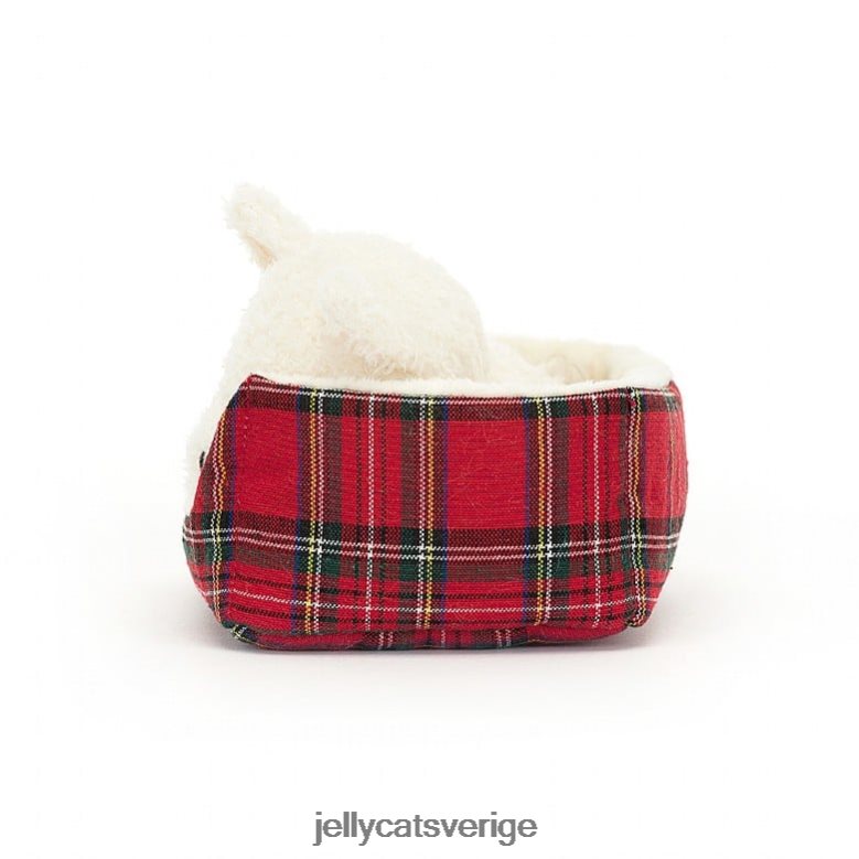 Jellycat leksak napping nipper westie svart och vit 4206LT289