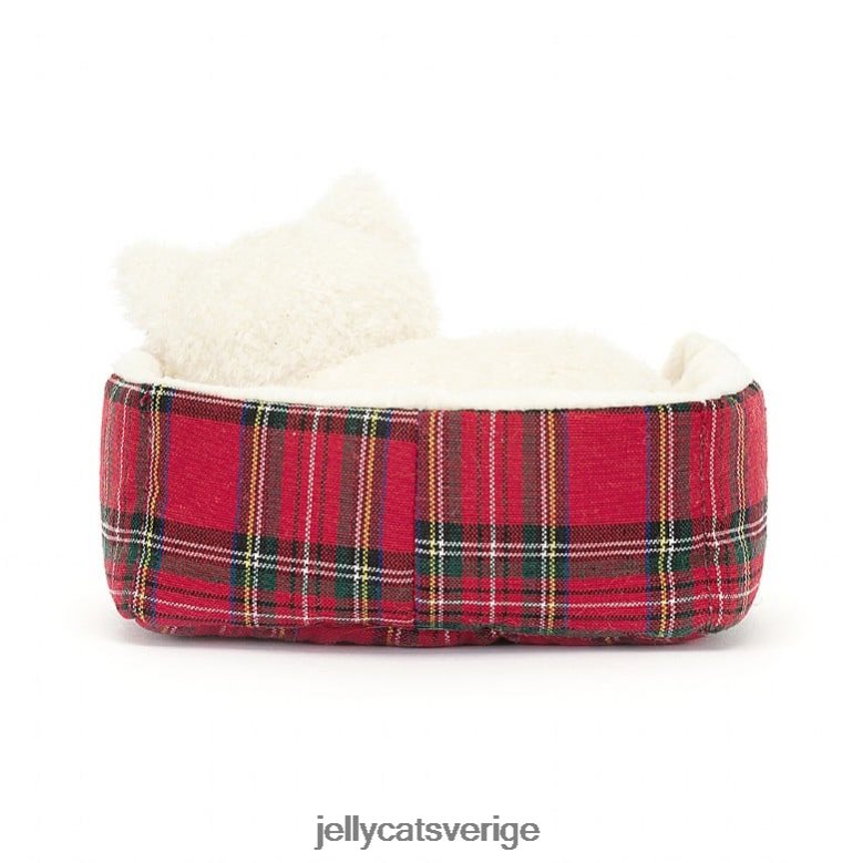 Jellycat leksak napping nipper westie svart och vit 4206LT289