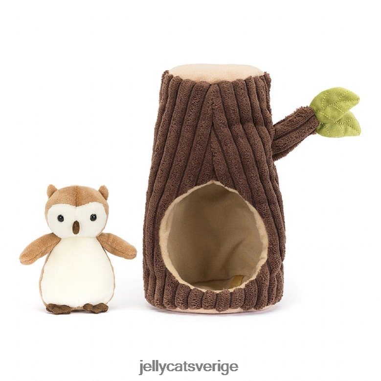 Jellycat leksak skogsfauna uggla brun och vit 4206LT255