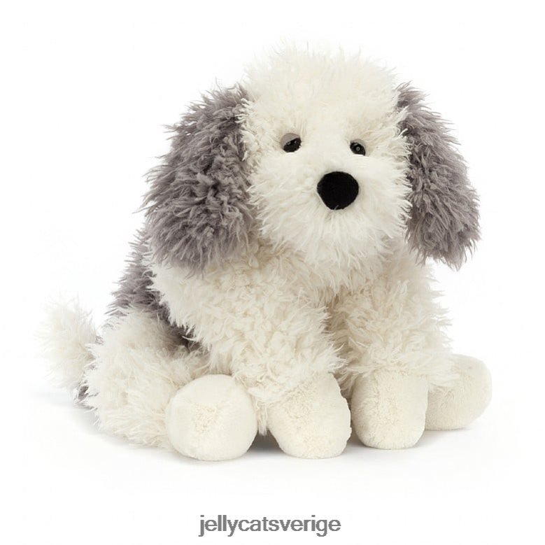 Jellycat leksak floofie sheepdog grå och vit 4206LT403
