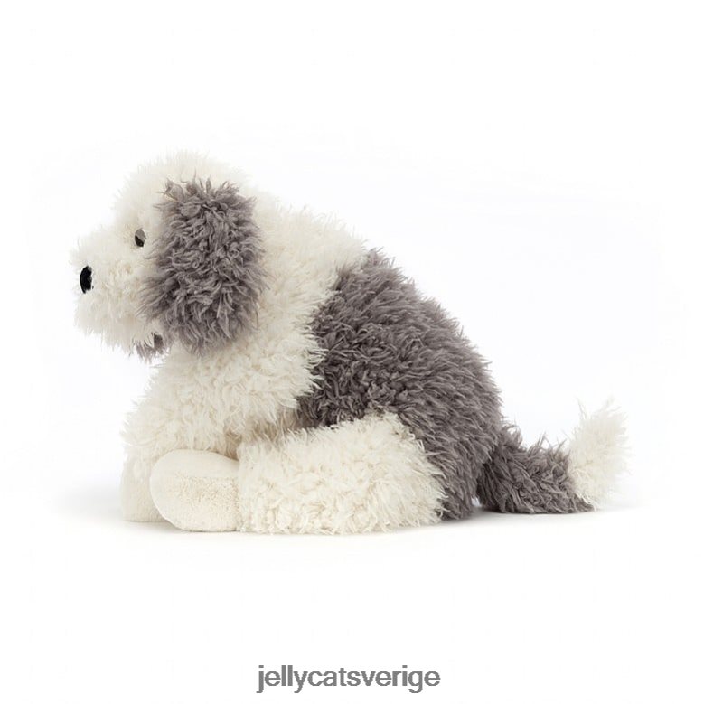 Jellycat leksak floofie sheepdog grå och vit 4206LT403