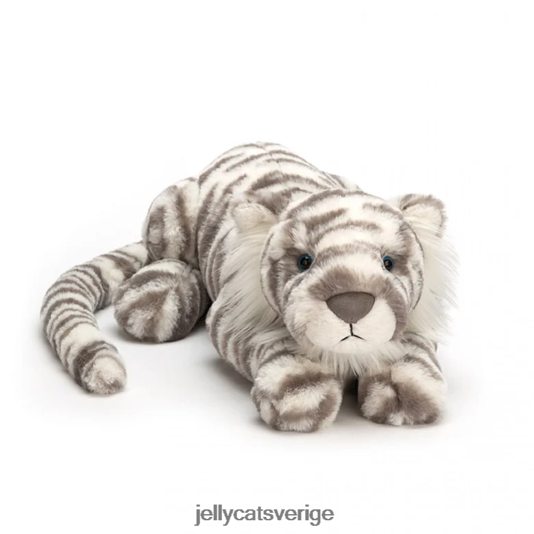 Jellycat leksak sacha snow tiger grå och vit 4206LT476