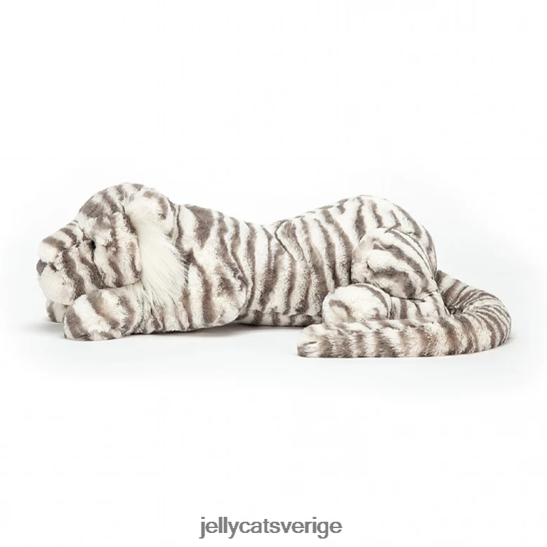 Jellycat leksak sacha snow tiger grå och vit 4206LT476