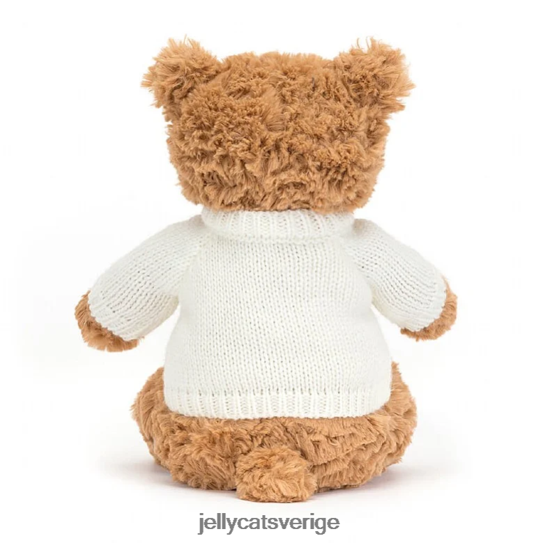 Jellycat leksak bartolomeusbjörn med personlig gräddtröja brun 4206LT89