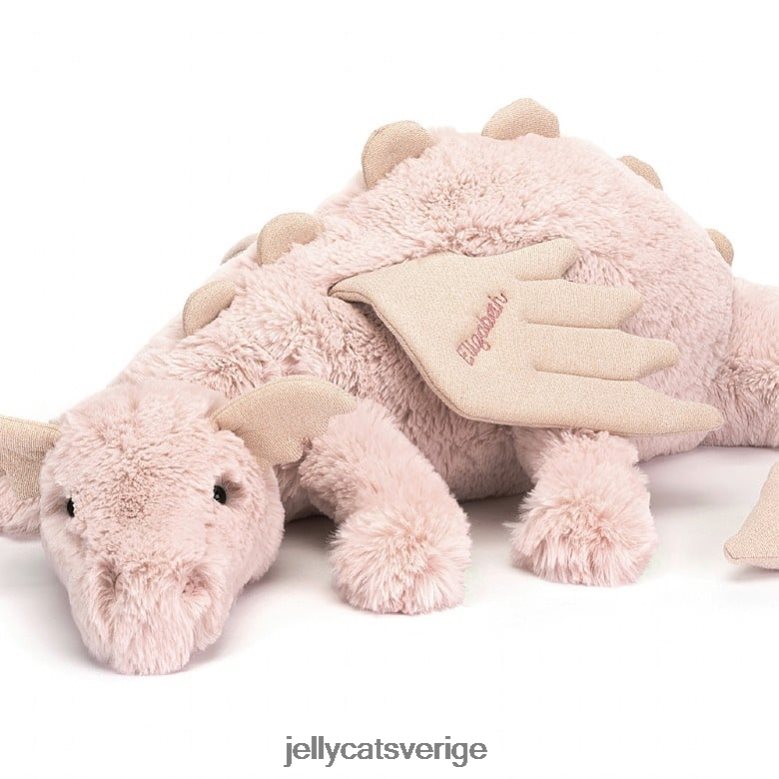 Jellycat leksak personlig rosa drake enorm rosa 4206LT523
