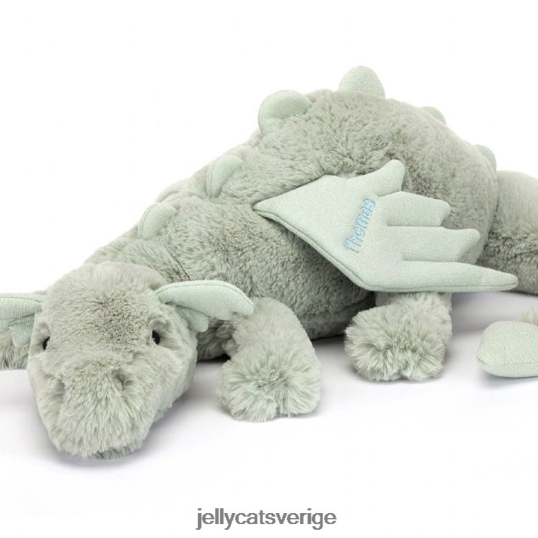 Jellycat leksak personlig salvia drake enorm ljusgrön 4206LT646