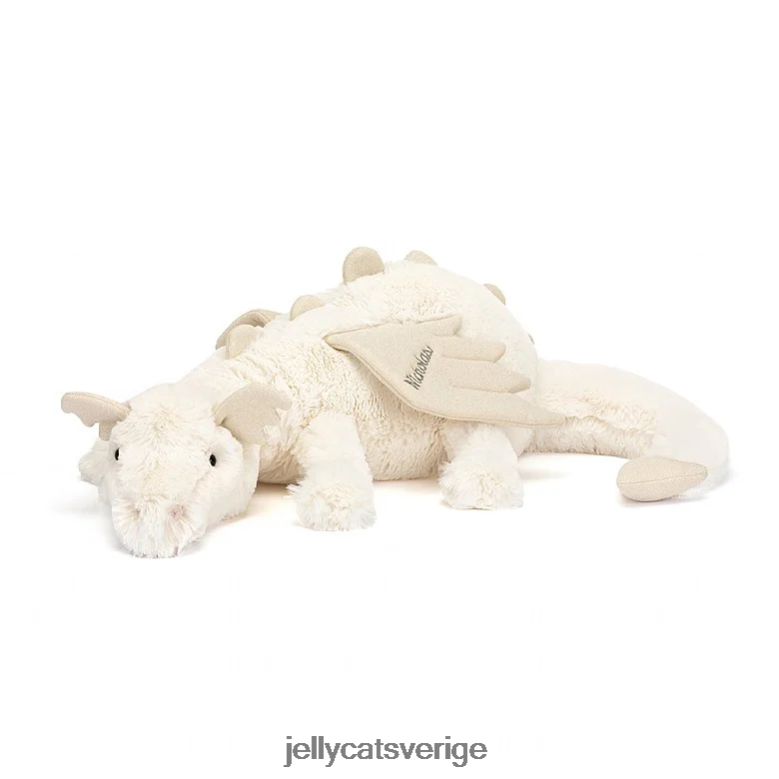 Jellycat leksak personlig snödrake enorm vit 4206LT570