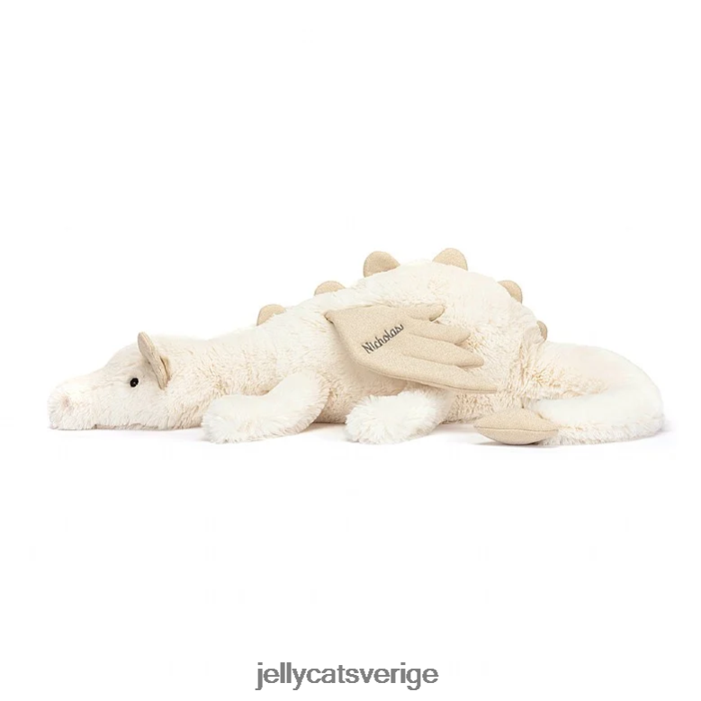 Jellycat leksak personlig snödrake enorm vit 4206LT570
